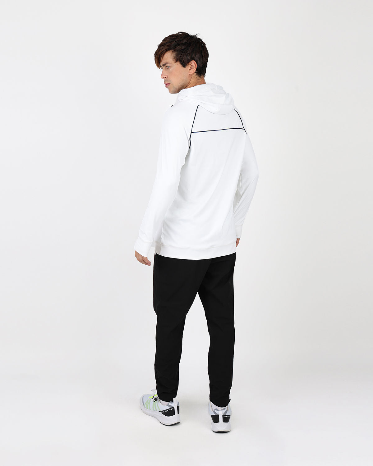 Long-Sleeve Training White Hoodie-Atum -12820449