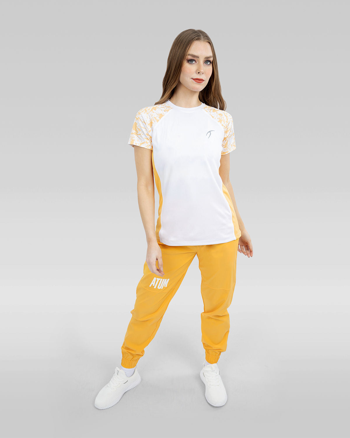 Women's Short Sleeves White T-Shirt-Atum -91967785