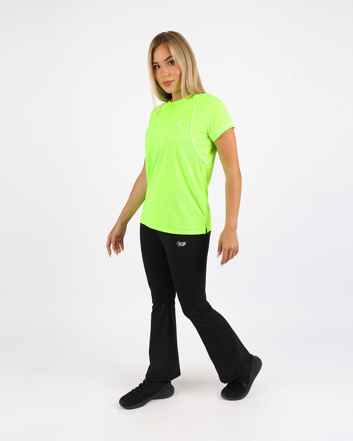 Short-Sleeve Breathable Lime Green Mesh Top-Atum -69680337