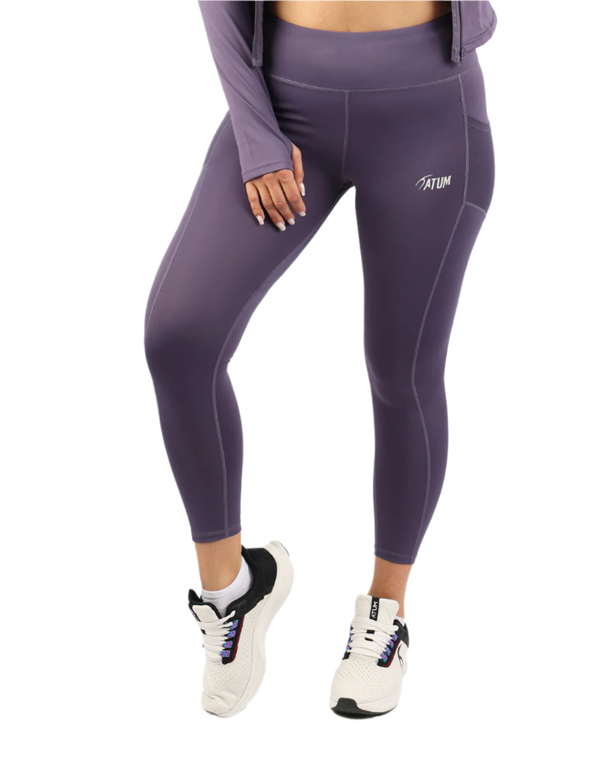 Pocket Flex Capri Purple Leggings-Atum -97094121
