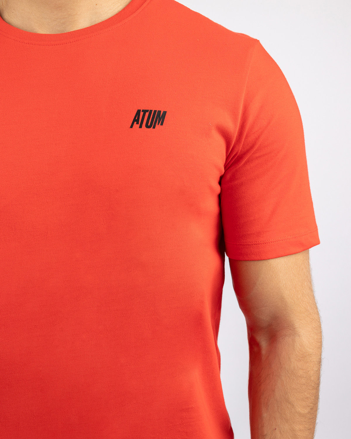 Basic Cotton Red T-Shirt-Atum -12887076