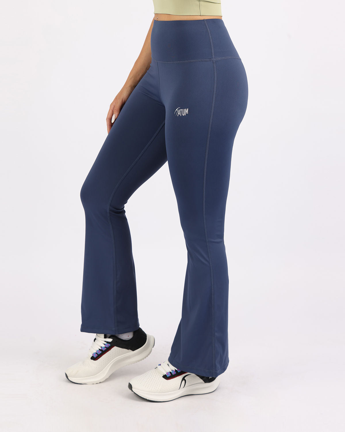 Wide Leg Yoga Navy Leggings-Atum -76010037