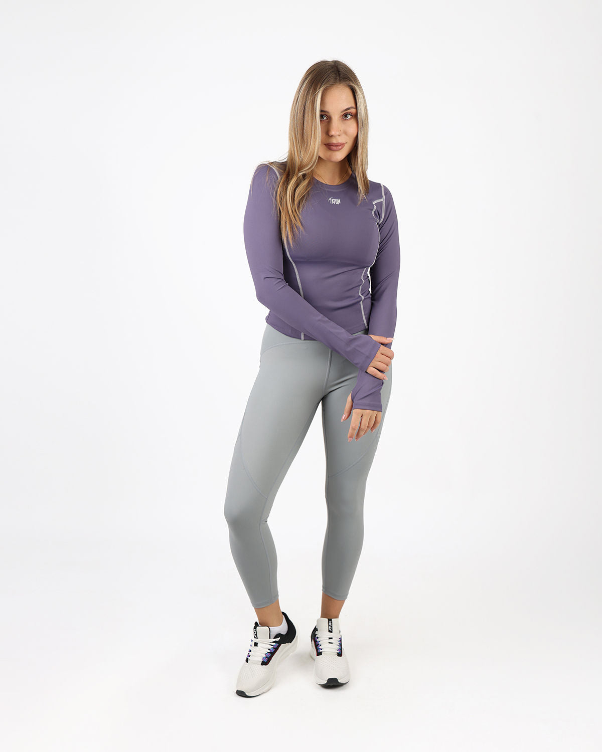 Streamline Long Slevess Women's Violet Top-Atum -79953541