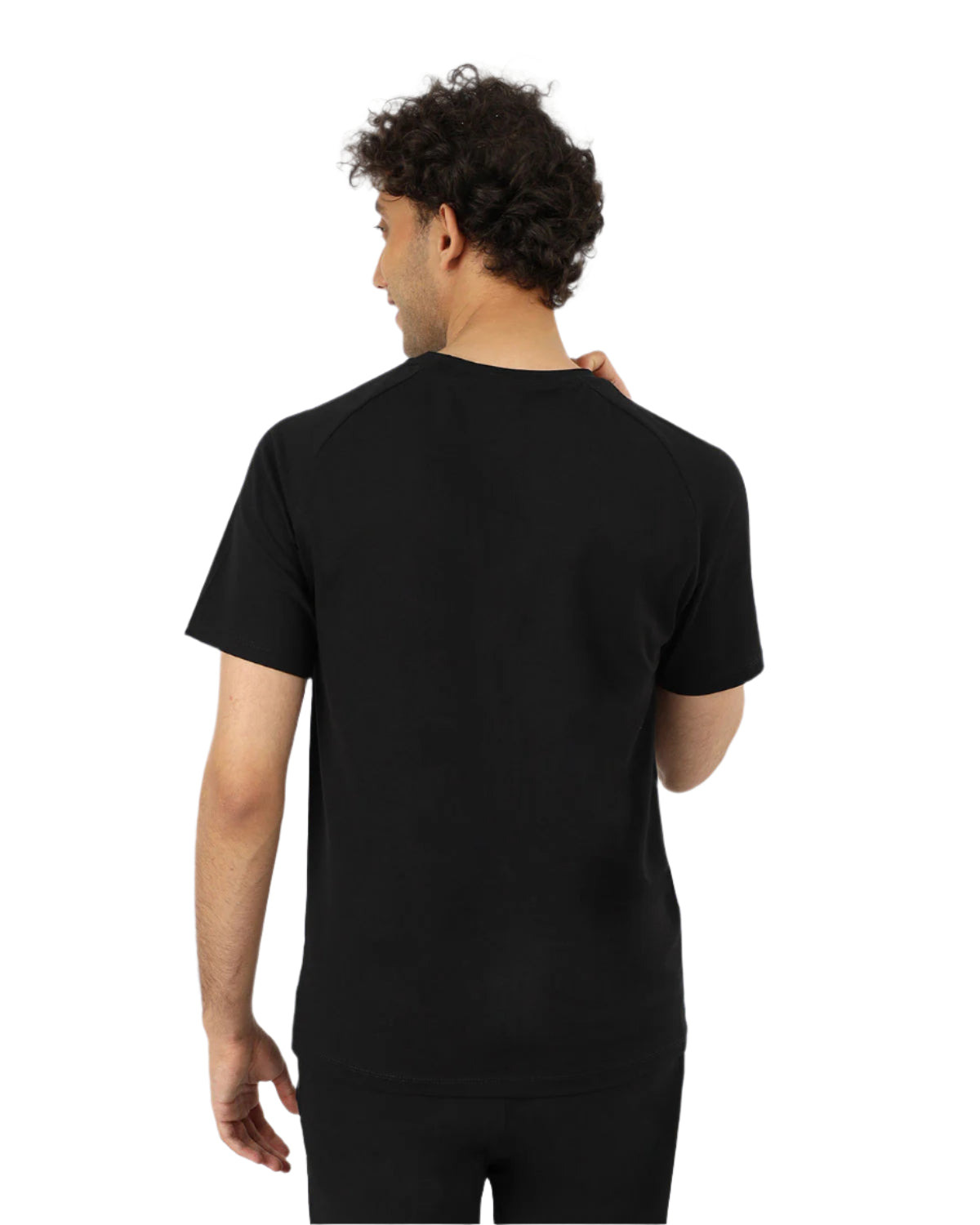 Men's Cotton Black Teee-Atum -88926057