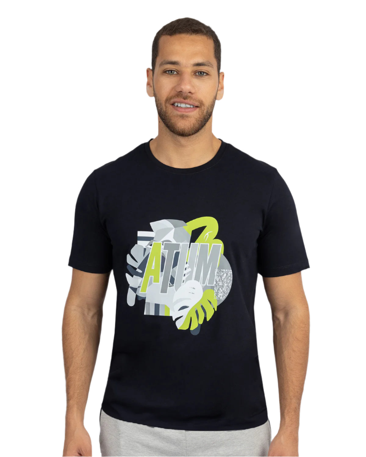 Printed Navy Men's T-Shirt-Atum -53132288