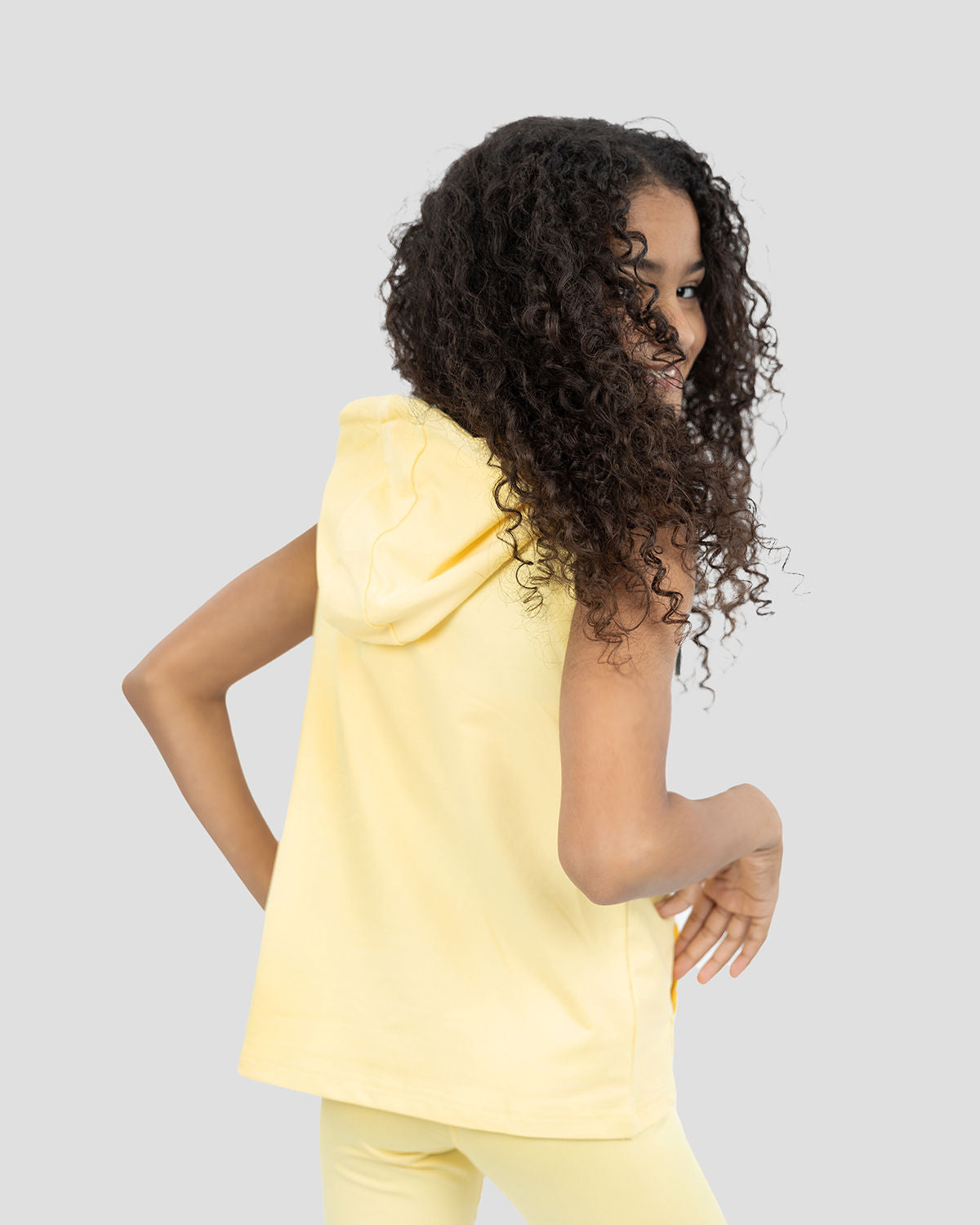 Smooth Girls Hooded Yellow T-Shirt