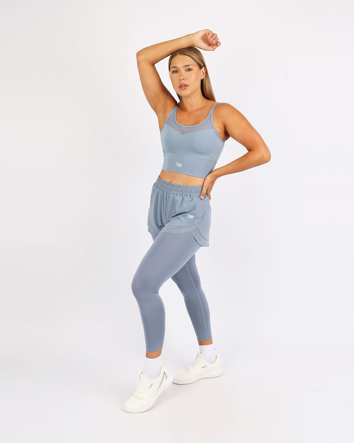 Pocket Wave Skort Light Blue Leggings-Atum -40279310