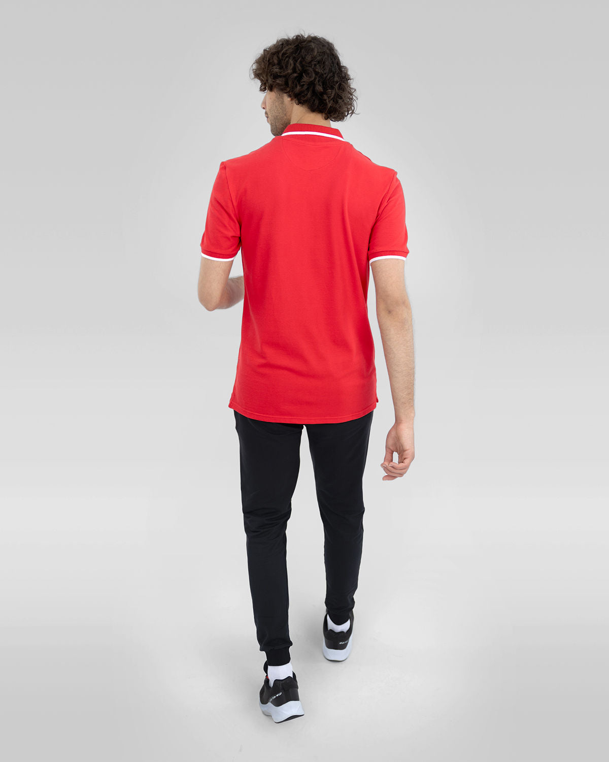 Men's Red Polo Shirt-Atum -74312162