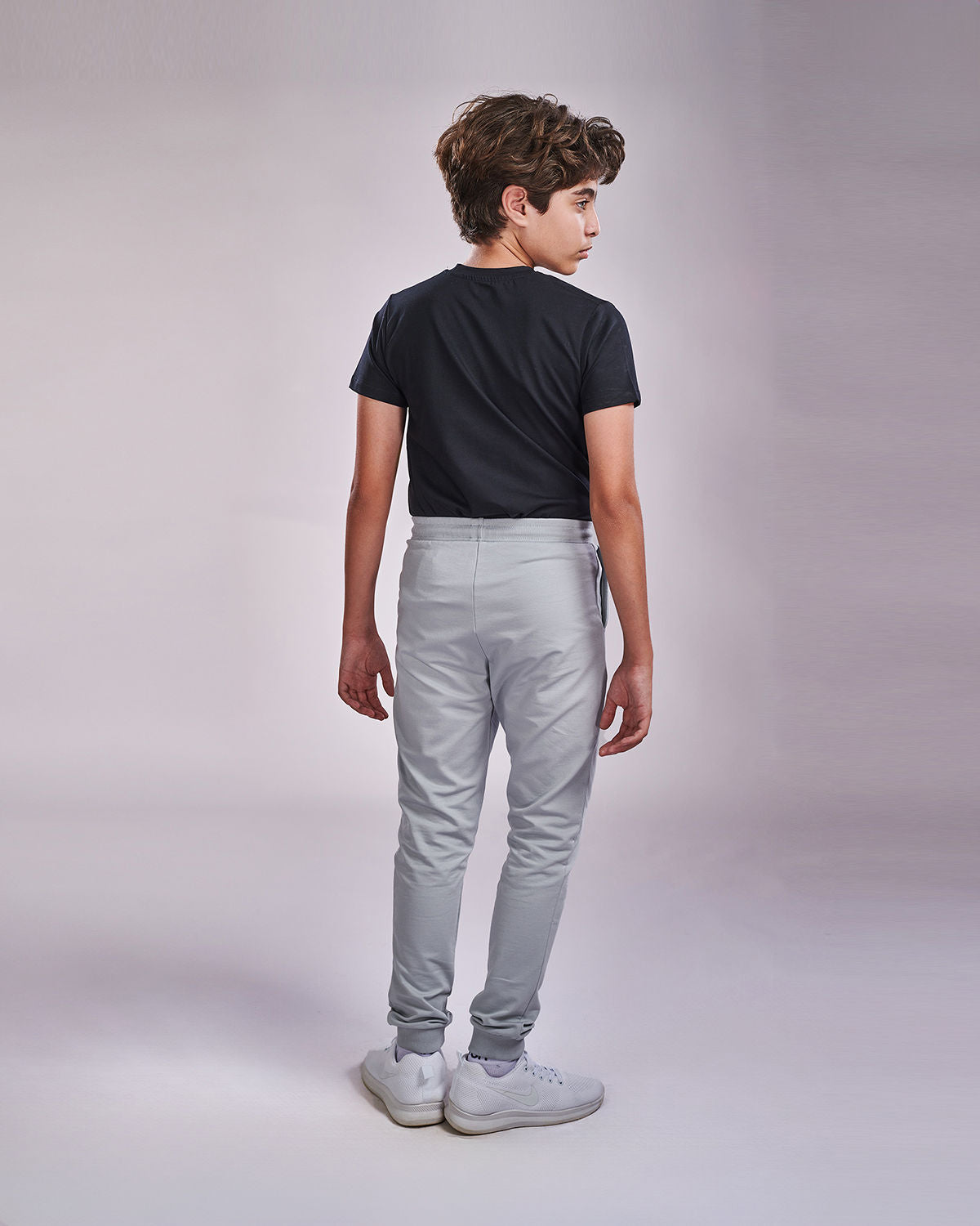 Boy's Sportive Gray Sweatpants-Atum -3237453
