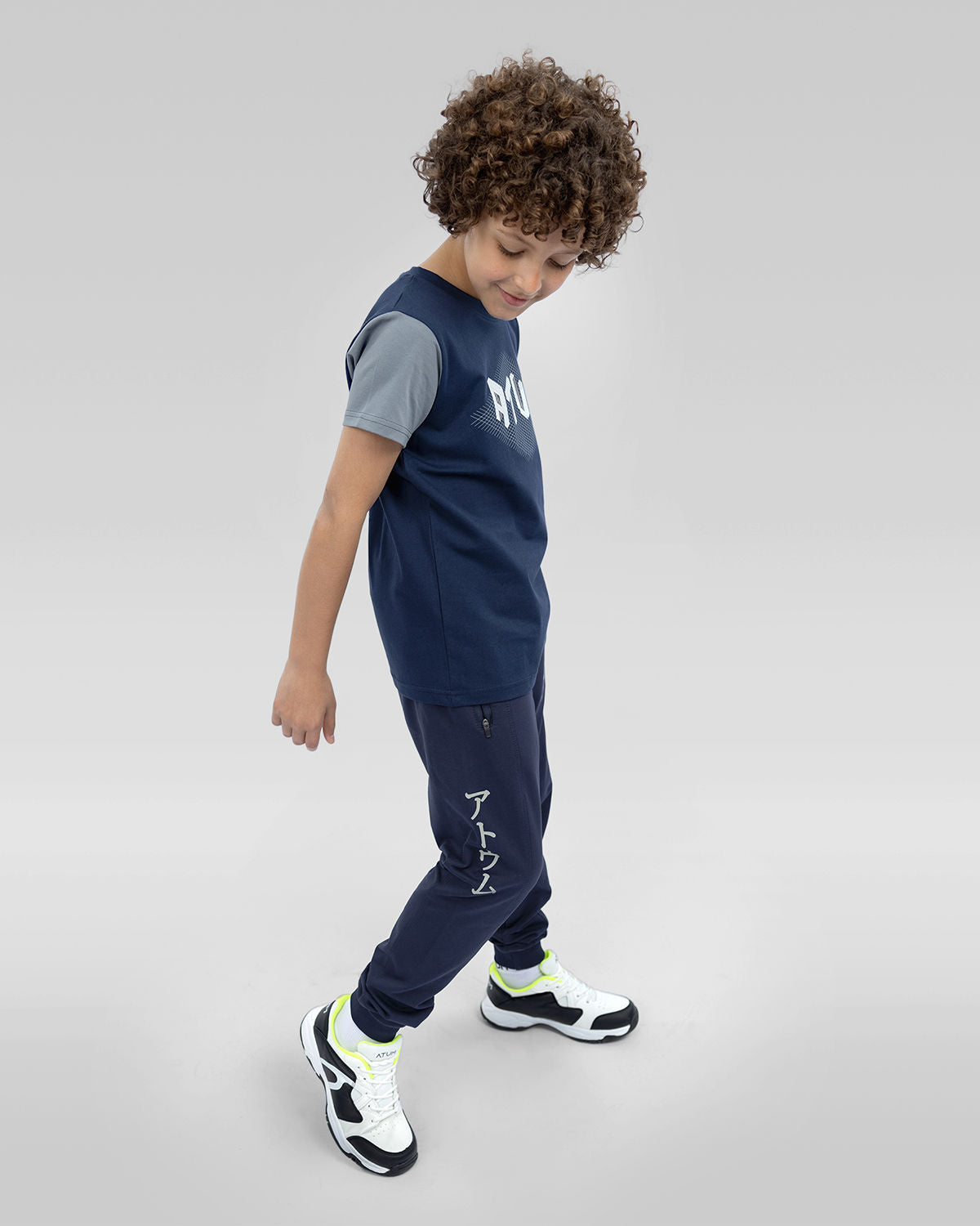 Graphic Logo Boy's Navy T-Shirt