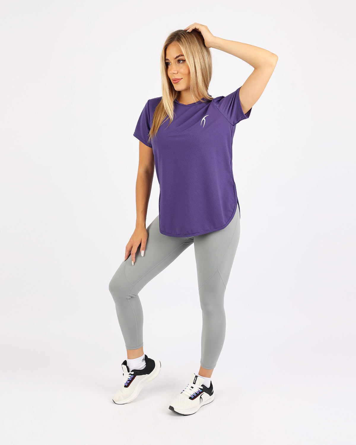 Short-Sleeve Breathable Purple Top-Atum -12815101