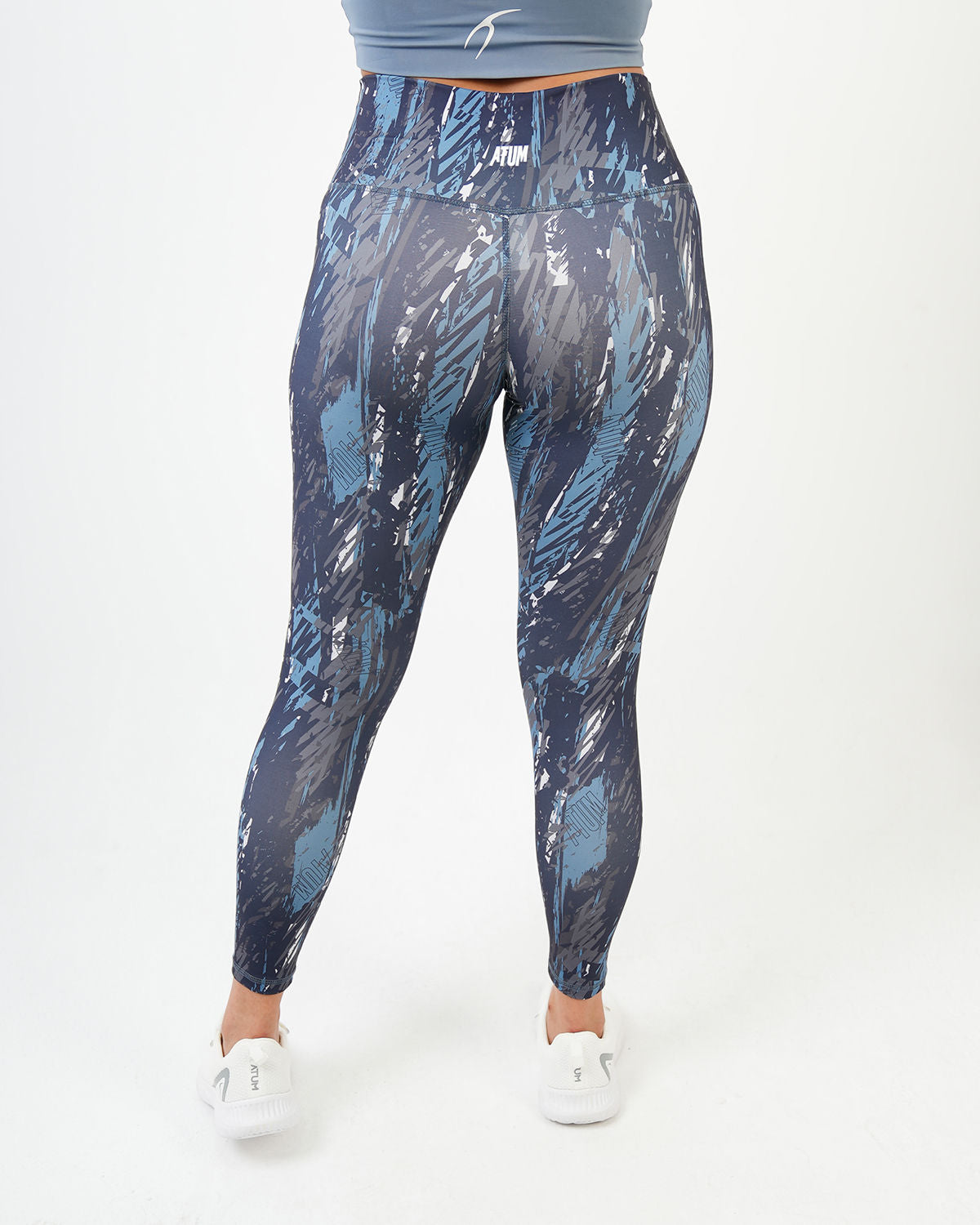 Marble Printed Navy Leggings-Atum -68179140