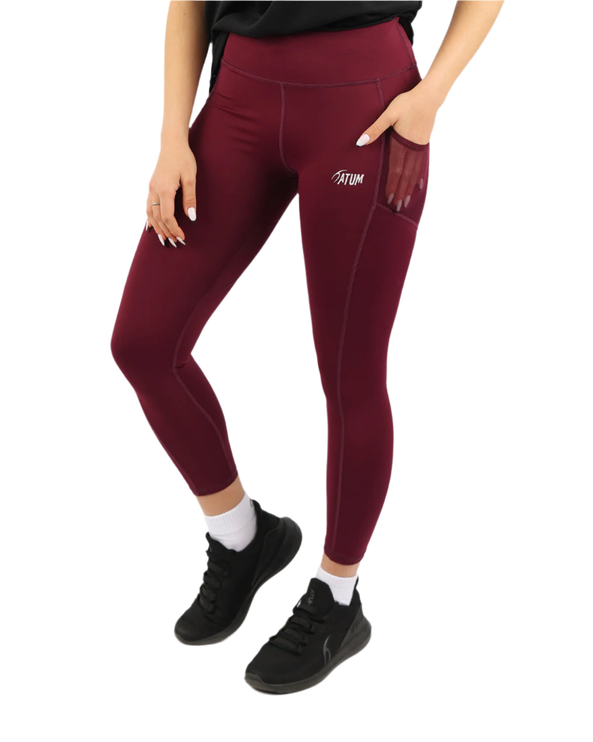 Pocket Flex Capri Bordeaux Leggings-Atum -51341347
