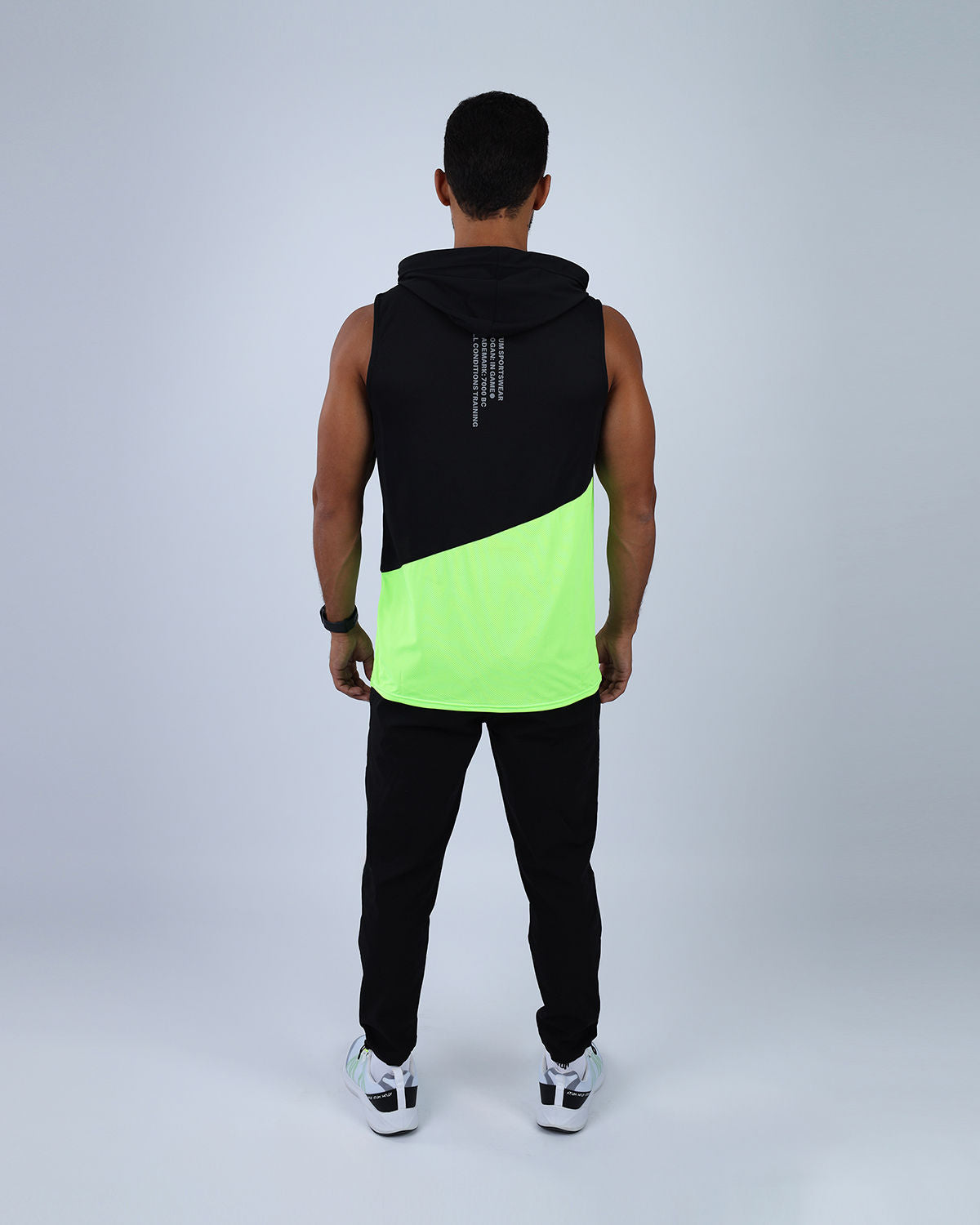 Sleeveless Breathable Green Hoodie-Atum -61536438