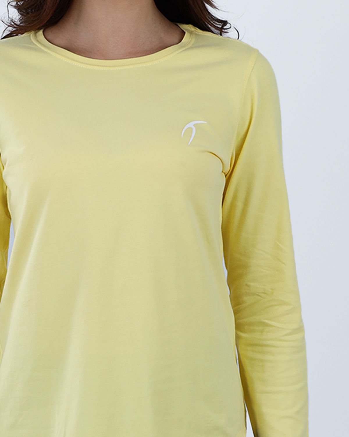 Basic Long Sleeve Yellow T-Shirt-Atum -34812668