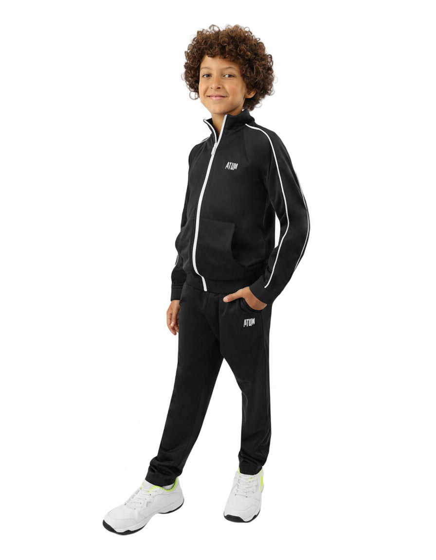Essential Boy's Black TrackSuit-Atum -32959116