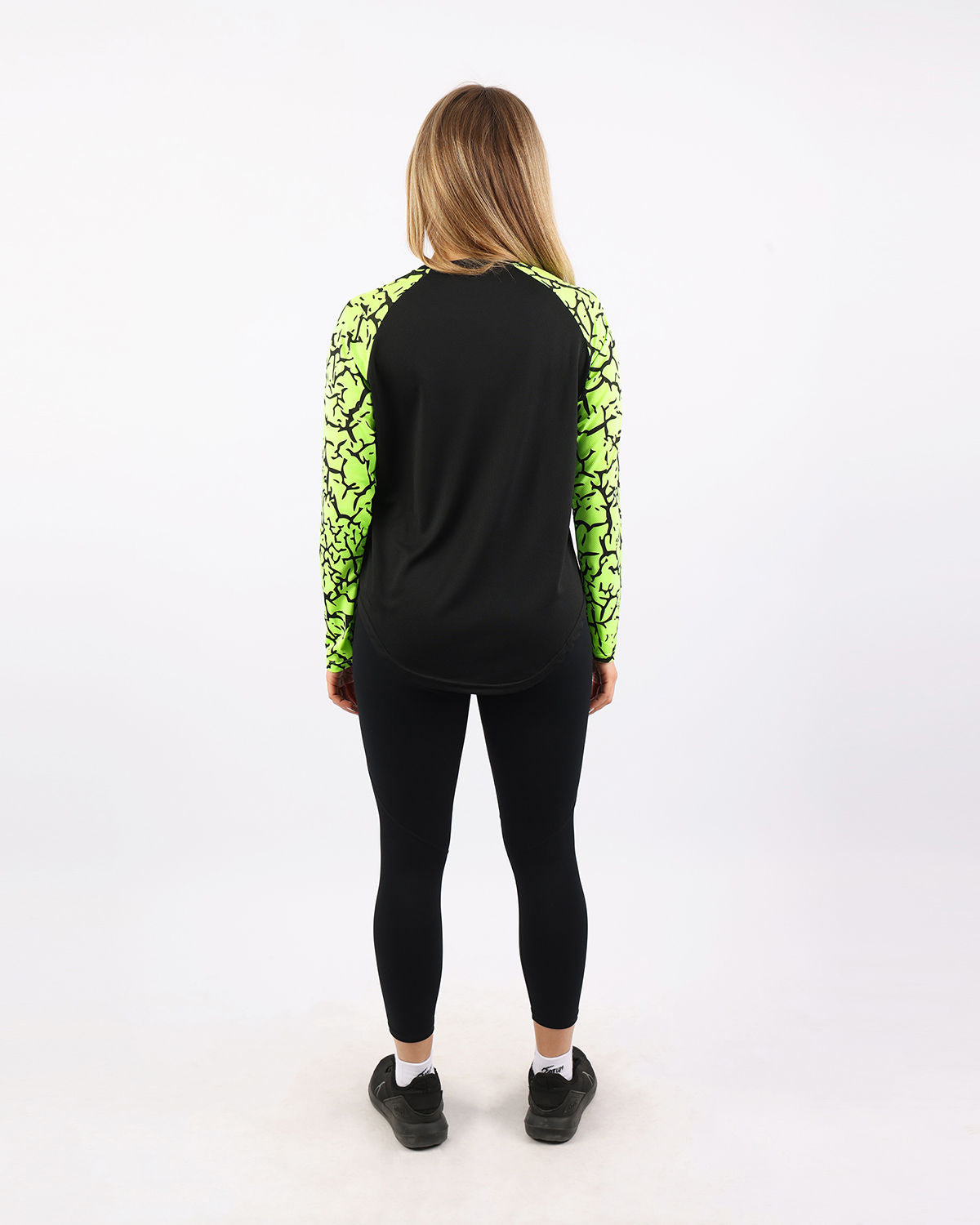 Crew Neck Long Sleeve Green Top-Atum -58355216