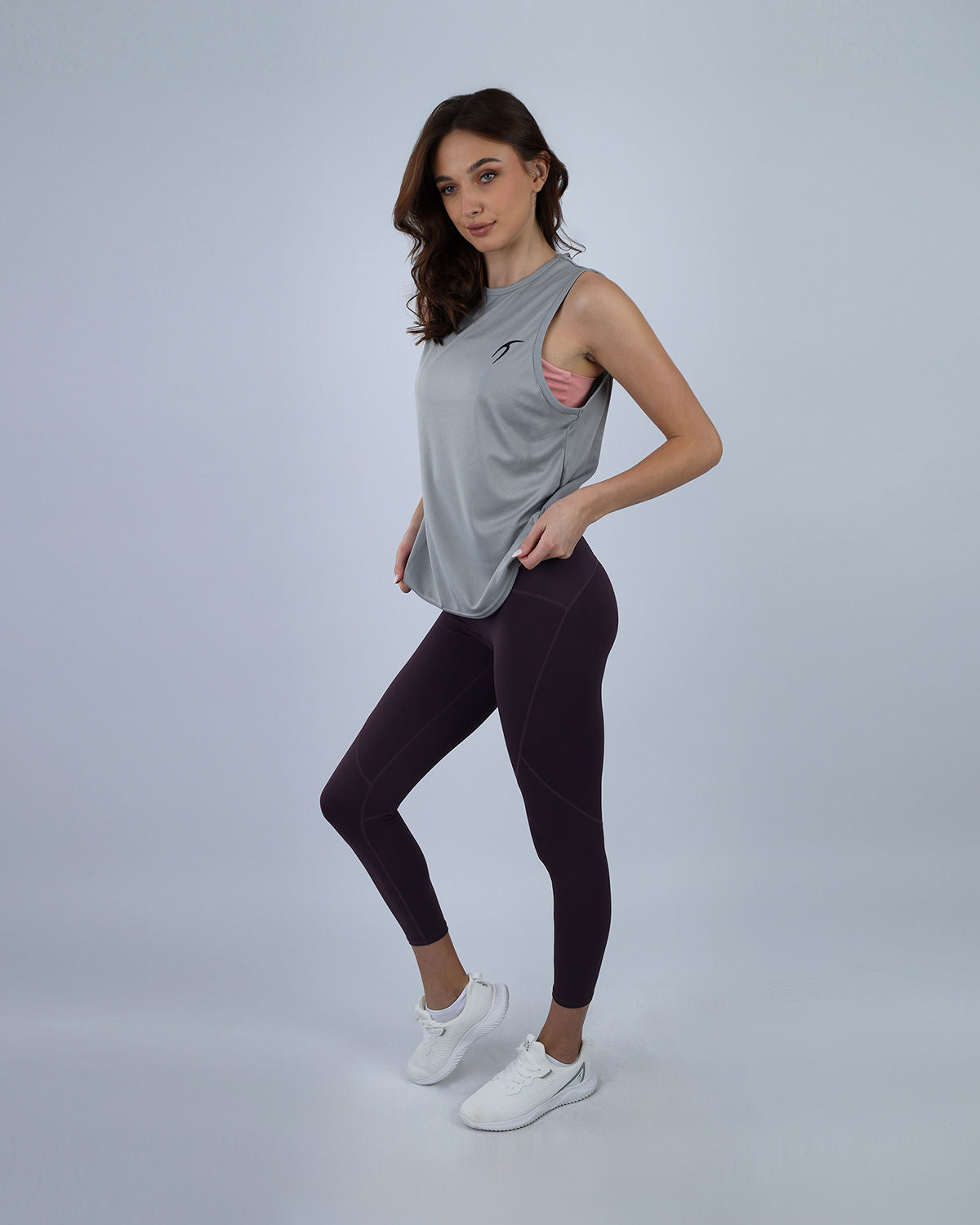 Modal Yoga Gray Tank Top-Atum -26495192