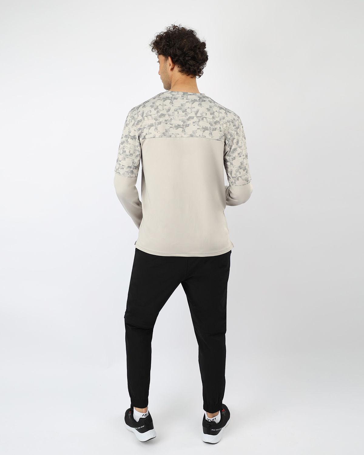 Men's Fitness Light Gray Top-Atum -95808683