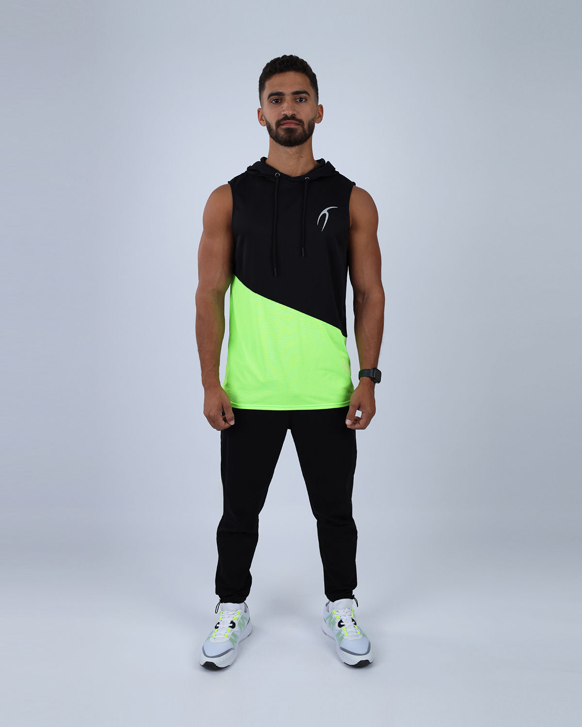 Sleeveless Breathable Green Hoodie-Atum -83975033
