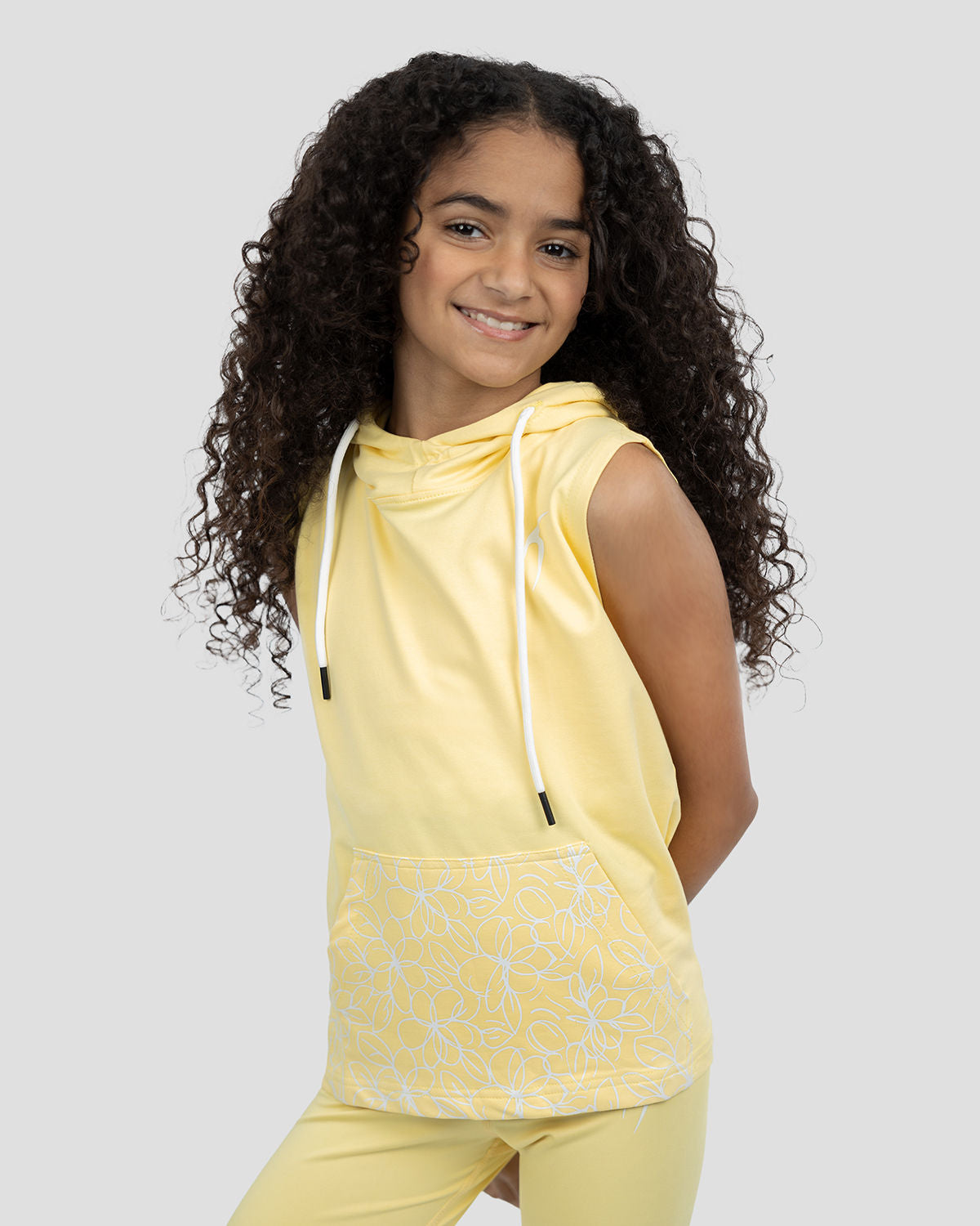 Smooth Girls Hooded Yellow T-Shirt