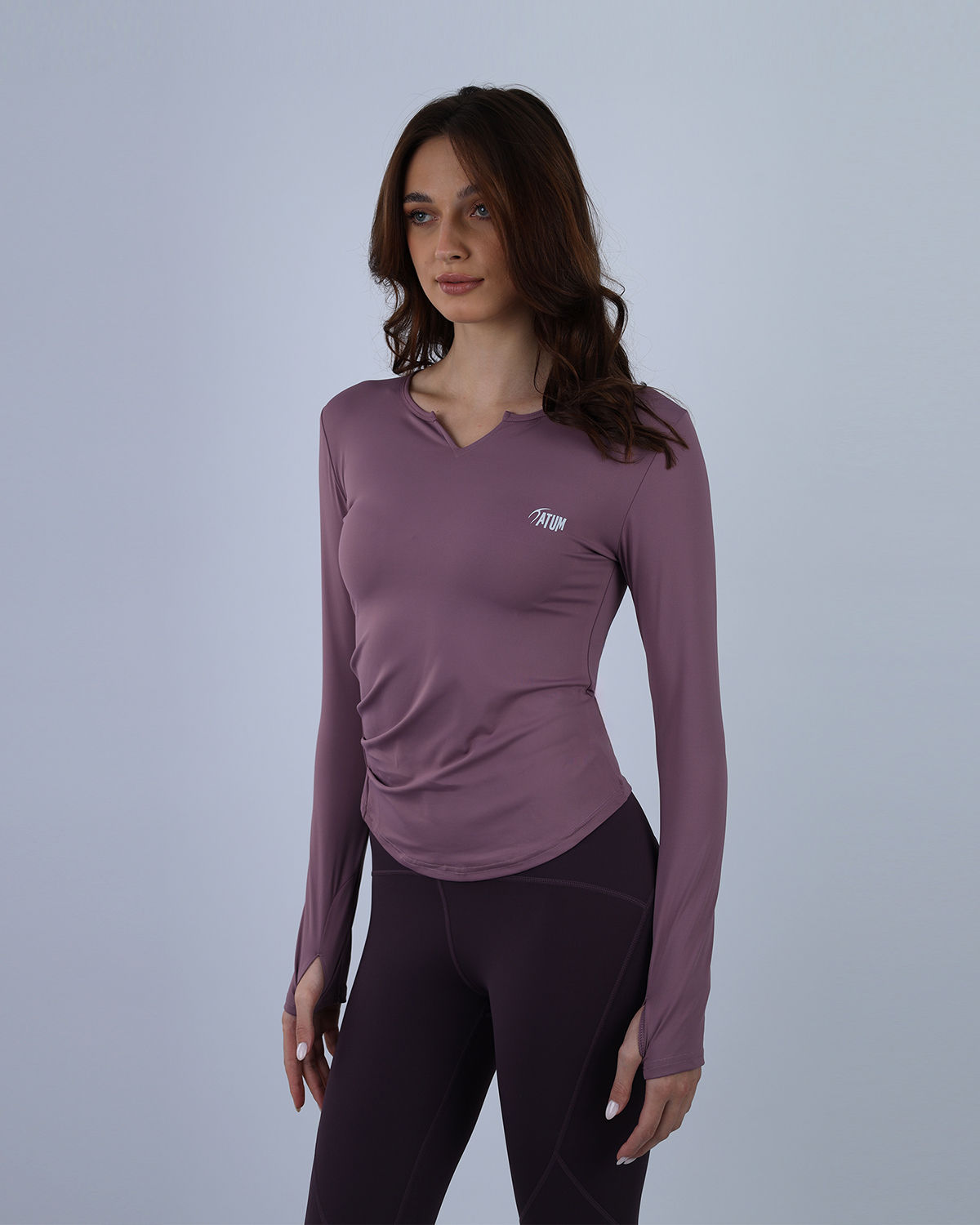 Elegance Women's Purple Long-Sleeve Top-Atum -75652959