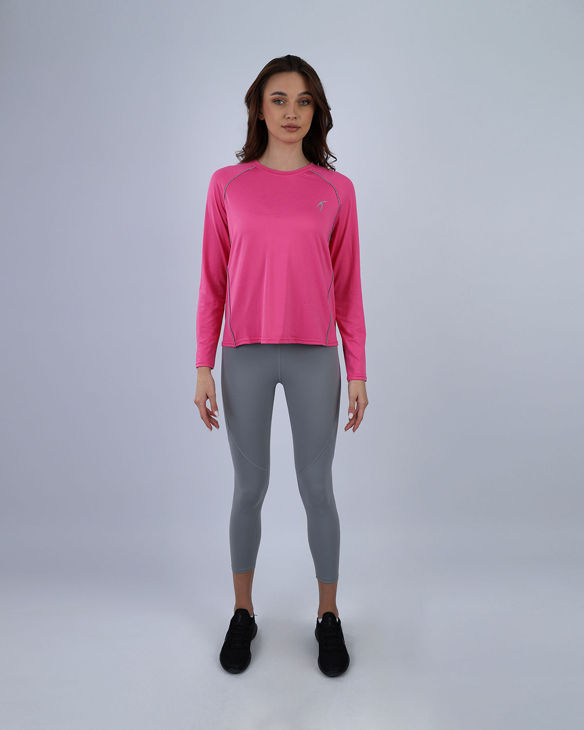 Slim Long Sleeve Fuchsia Top-Atum -24888931
