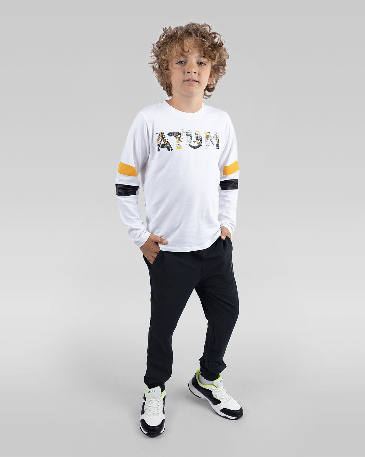 Basic Training Boy's Black Pants-Atum -34078639