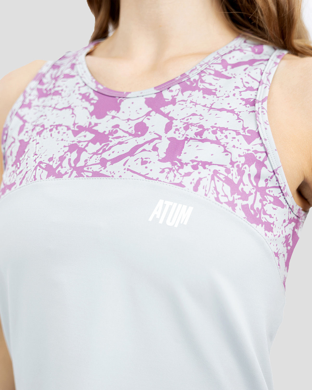Printed Gray Tank Top-Atum -31271740