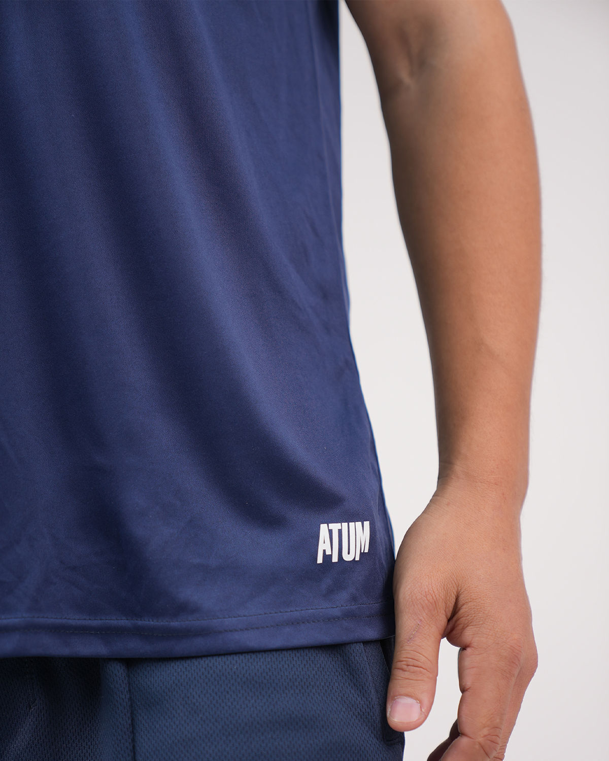 Hi-Dri Cut-Off Navy Tank Top-Atum -69153766