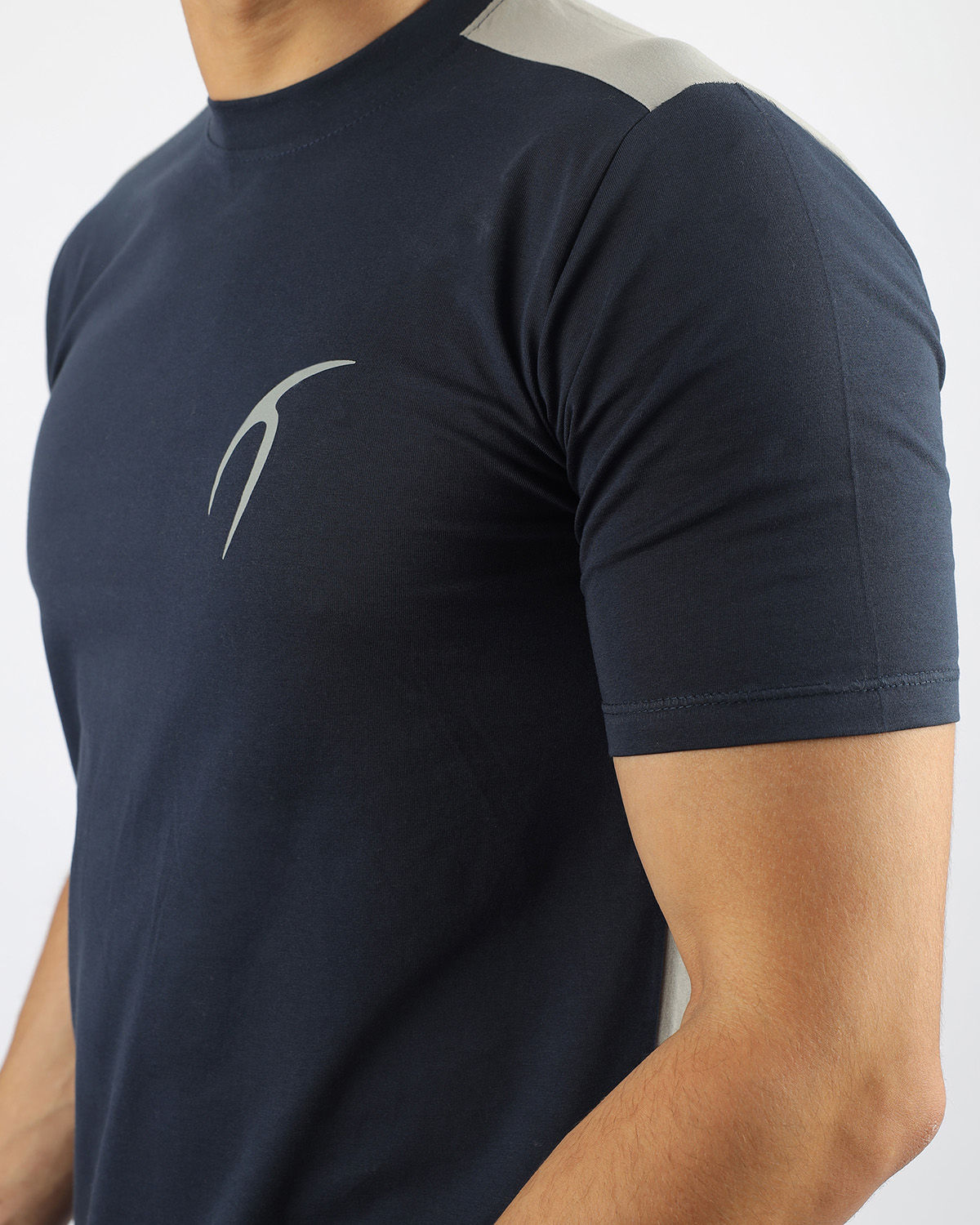 Men's Basic Navy T-Shirt-Atum -33131526