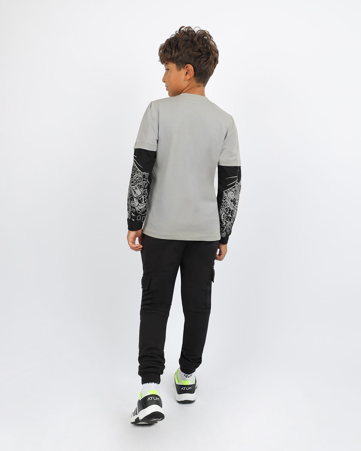 Cotton Boy's Gray T-Shirt-Atum -59110978