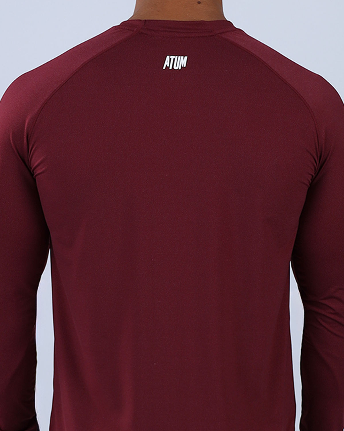 Long Sleeve Running Burgundy Tee-Atum -80619903