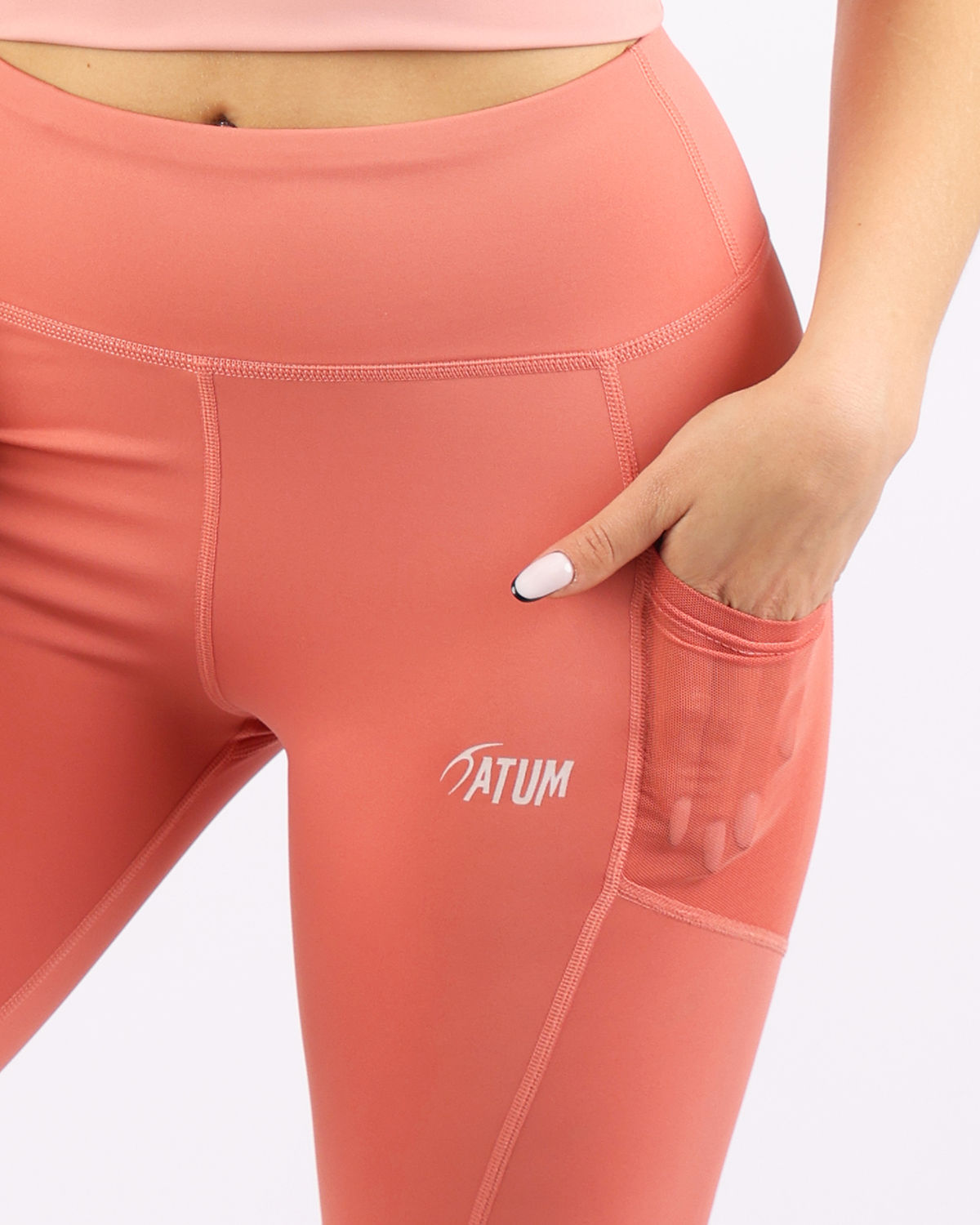 Pocket Flex Capri Coral Leggings-Atum -2851355