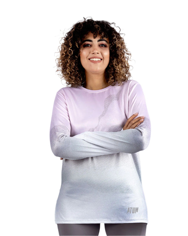 Women's Gradient Pink Top-Atum -61079682