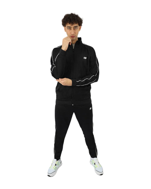 Men's Basic Black Tracksuit-Atum -46011007