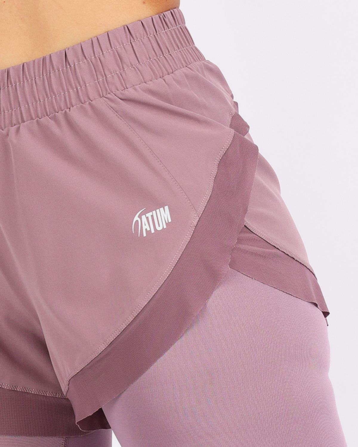 Pocket Wave Skort Purple Leggings-Atum -78508147