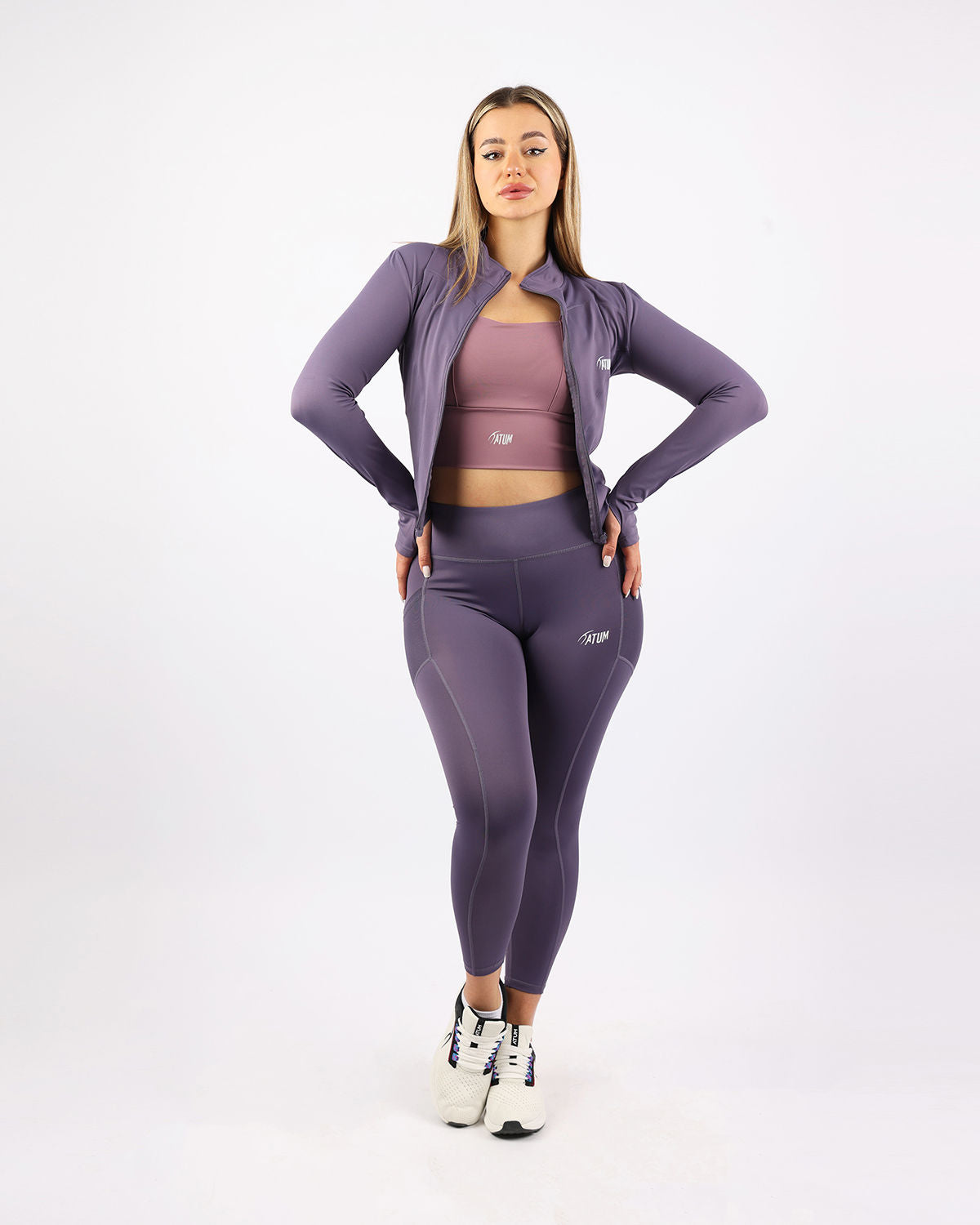 Pocket Flex Capri Purple Leggings-Atum -91552312