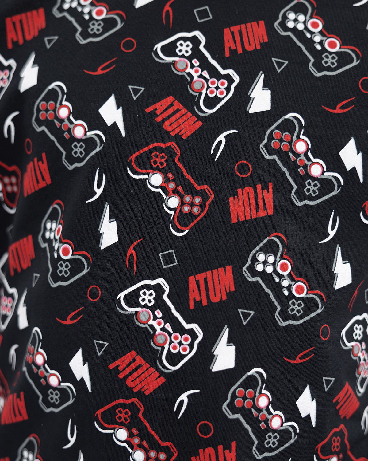 Printed Graphics Black T-Shirt-Atum -29826188