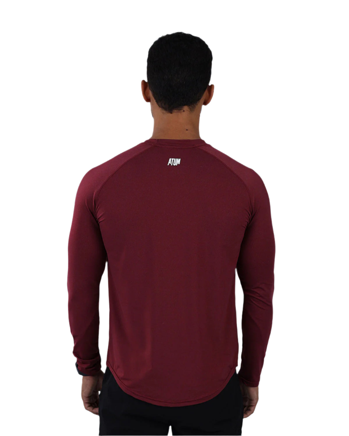 Long Sleeve Running Burgundy Tee-Atum -60405439
