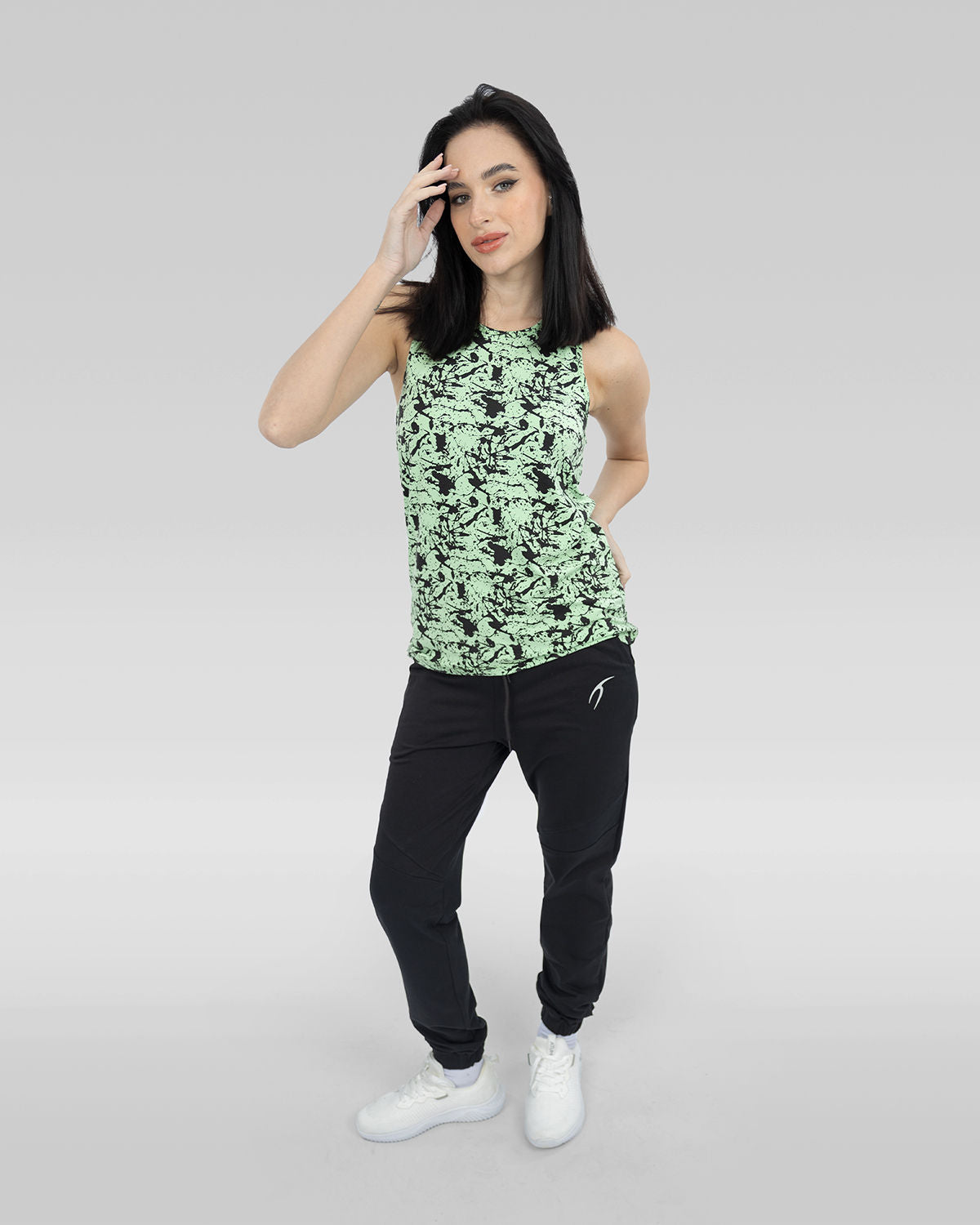 Printed Green Tank Top