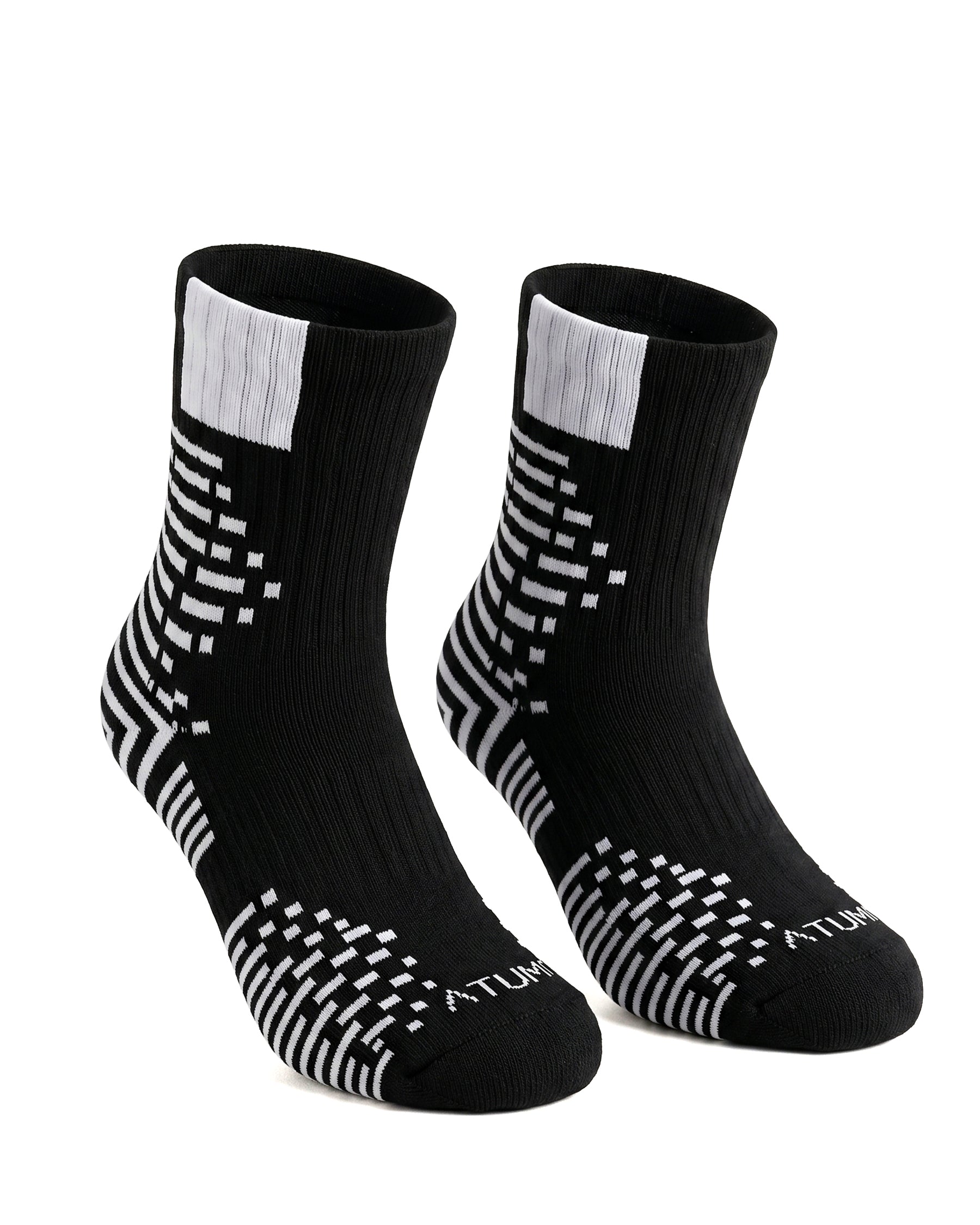 Kids Mid-Crew Black-Tex Training Socks-Atum -84924629