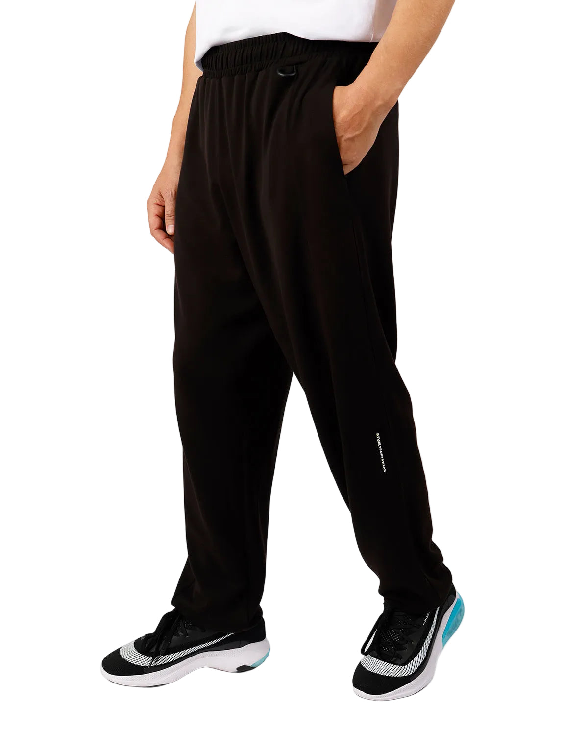 Relaxed Motion Black Pants-Atum -57040973