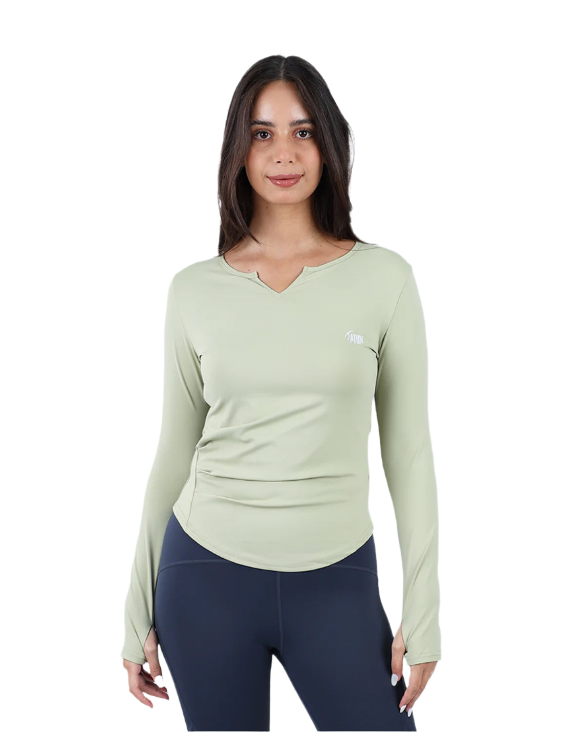 Elegance Women's Green Long-Sleeve Top-Atum -97843679