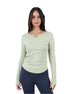 Elegance Women's Green Long-Sleeve Top