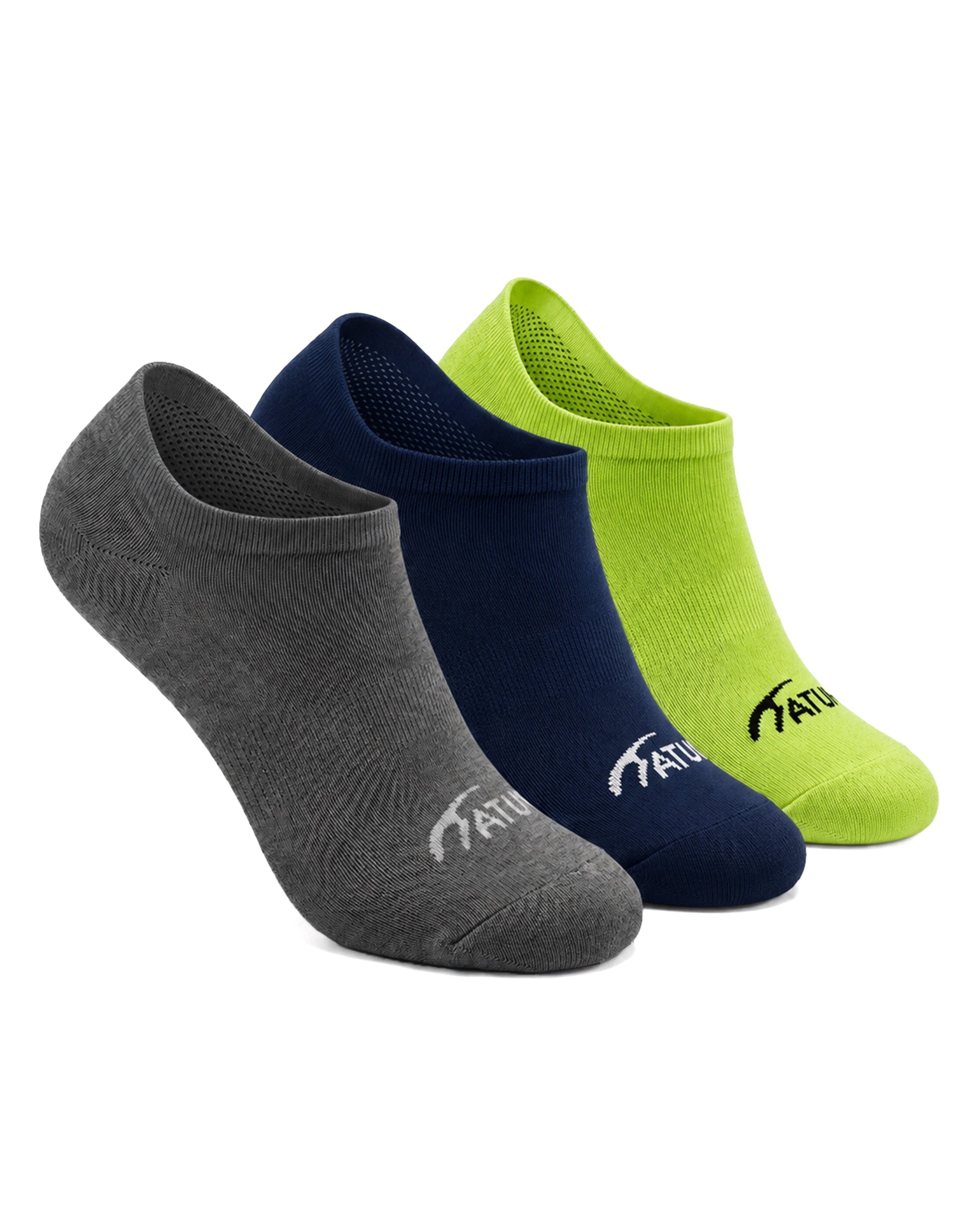 Adults Low-Cut MixGreen Training Socks-Pack of 3-Atum -82070077