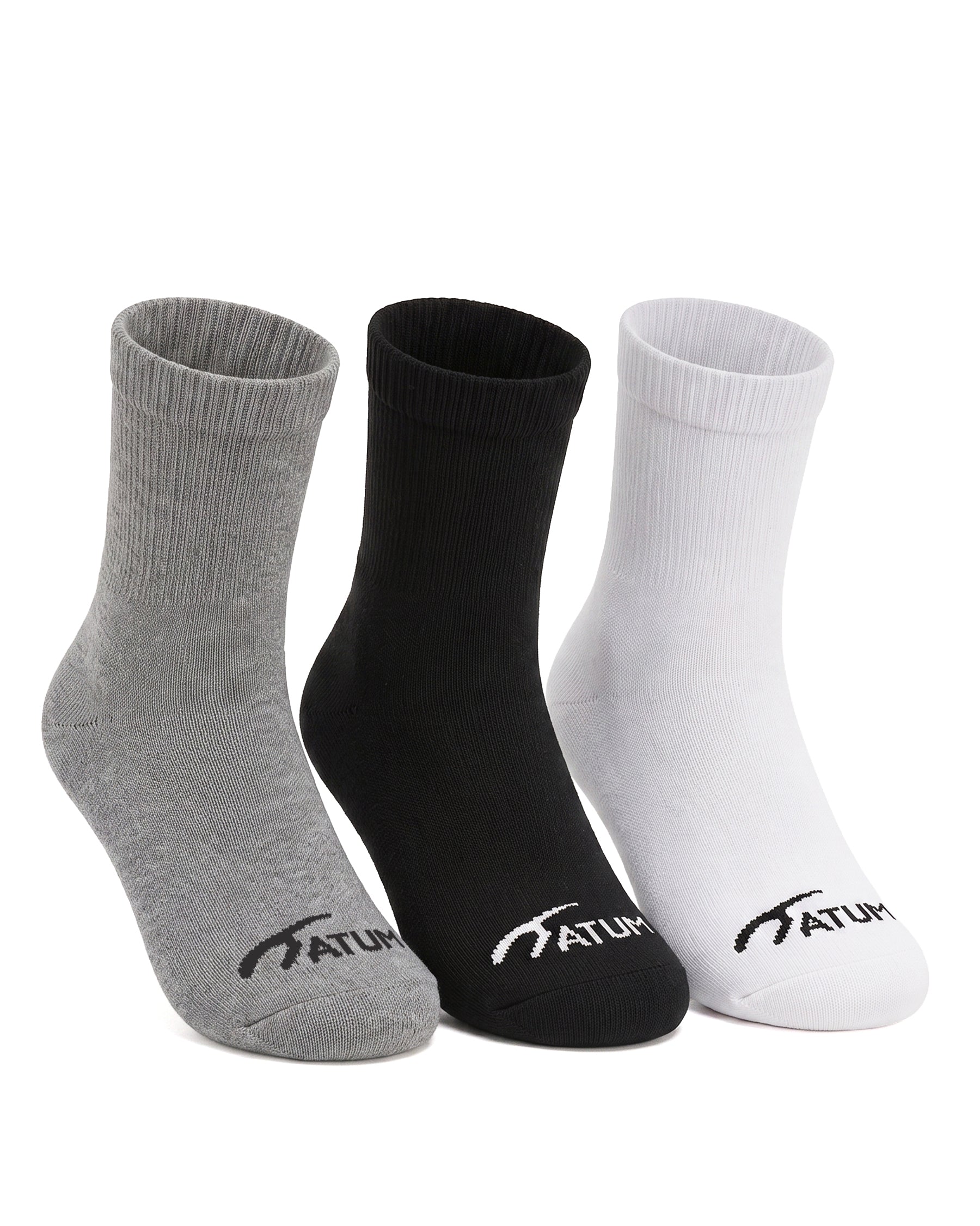 Kids Mid-Crew Mix Socks-Pack of 3-Atum -25673122