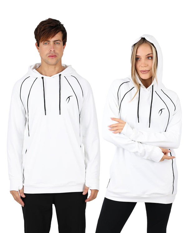 Long-Sleeve Training White Hoodie-Atum -36111839