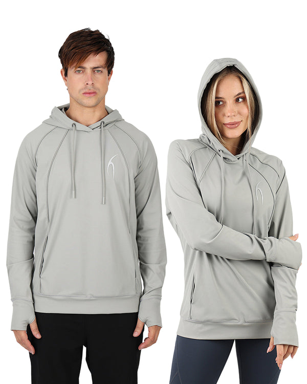 Long-Sleeve Training Gray Hoodie-Atum -53034239
