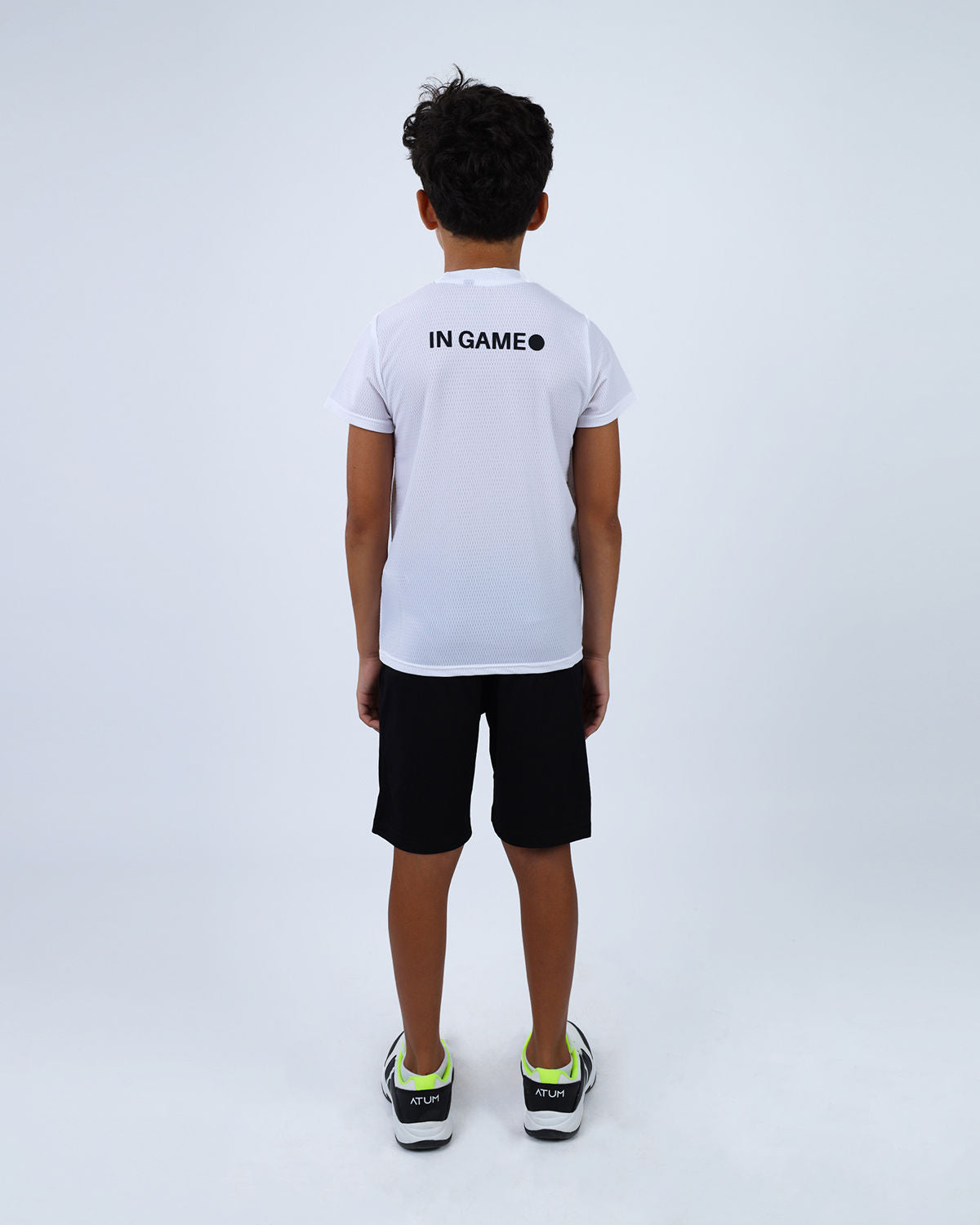 Crew Neck Short Sleeve White Breathable Top-Atum -43892049